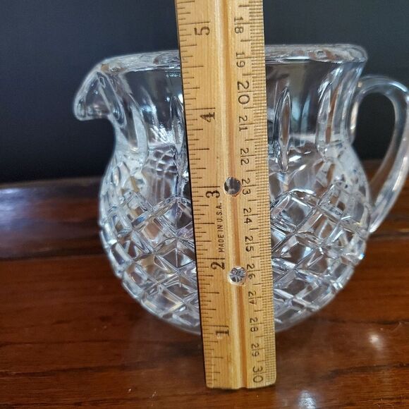 Heavy Leaded Cut Glass 5" Pitcher - Picture 10 of 10